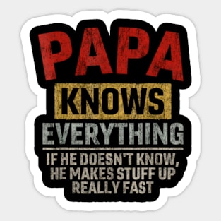 Father'S Day Papa Knows Sticker